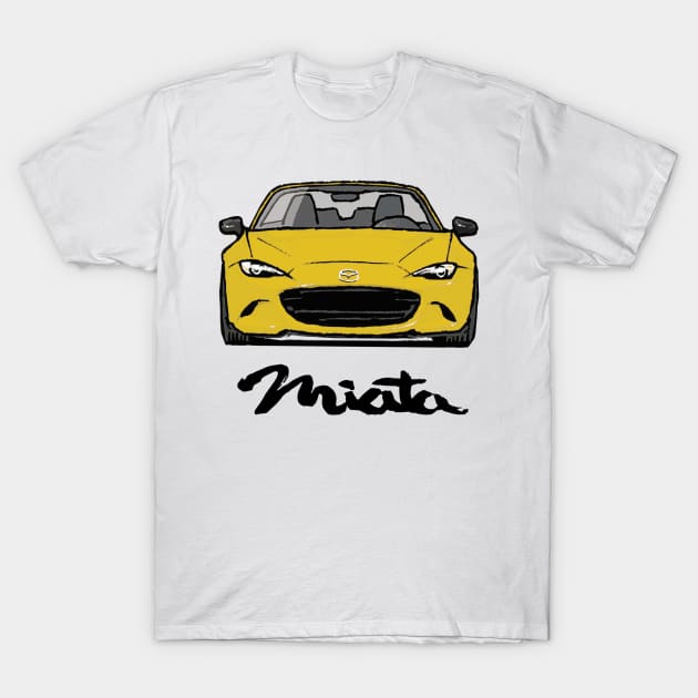 MX5 Miata ND Yellow T-Shirt by Woreth